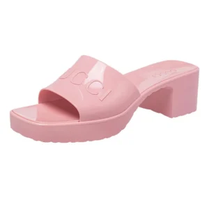 Dép Cao Nữ Gucci Rubber Slide Sandal