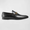 Giày Lười Nam Gucci Jordaan Leather Loafer