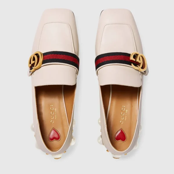 Giày Loafer Nữ Gucci Leather Mid-heel